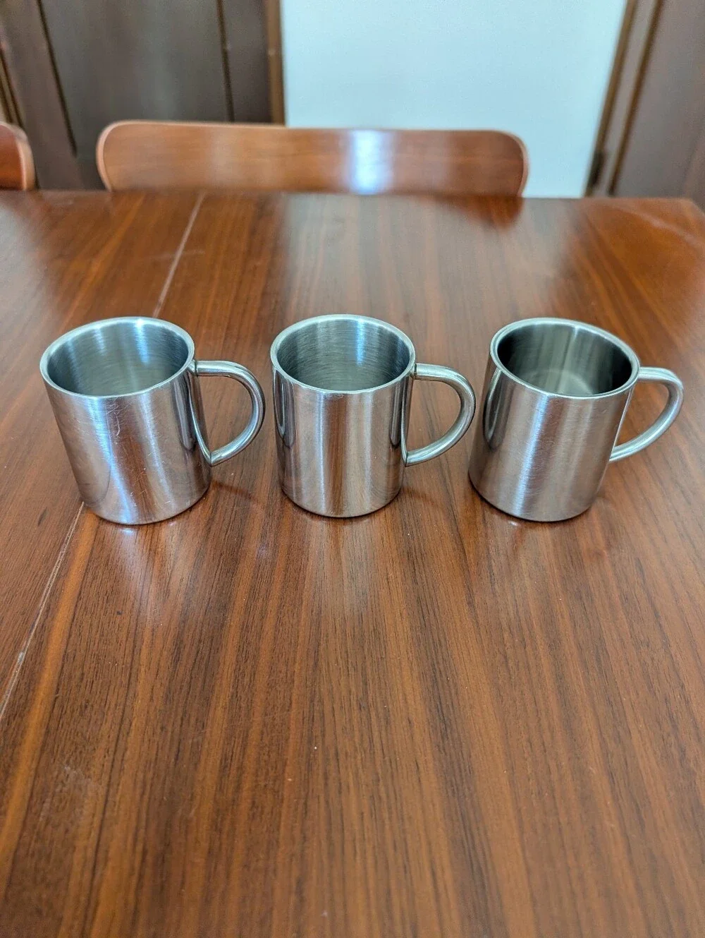 Double Wall Insulated Stainless Steel Coffee Mugs Set of 3